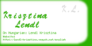 krisztina lendl business card